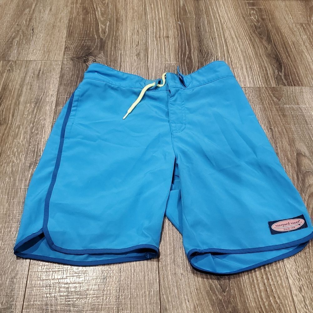 Boys Vineyard Vines Size M (12-14) Bright Blue Swim Shorts
